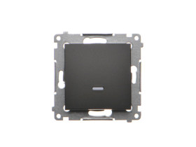 SIMON 54 Wyłącznik pojedynczy czarny z podświetleniem LED (moduł) DW1L.01/49 KONTAKT SIMON