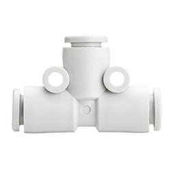 Adapter gwintowany teowy typu rura – rura Wciskane 6 mm Wciskane 6 mm SMC Złączka trójnikowa