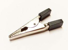 Krokodylek w izolacji Typ-04; czarny, długość 44mm