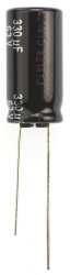 Kondensator 330μF 63V dc Radialny, Otwór przelotowy Panasonic roztaw: 5mm 10 (Dia.) x 20mm