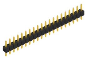 Pin header, 20 pole, pitch 2.54 mm, straight, black, 10047950