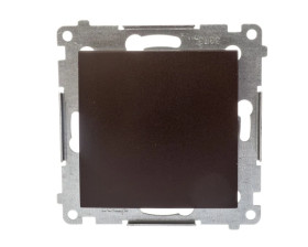 Simon 54 Przycisk pojedynczy rozwierny, szybkozłącza, brąz mat DPR1.01/46