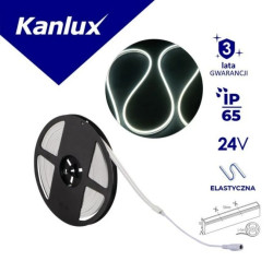 Taśma LED 24V DC NEON LED12W/M IP65-CW 240lm/m 5700K IP65 rolka 5mb 3 lata Gwarancji 37236