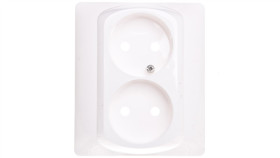 Sistena Life Plakietka Gniazda Podwójnego Arctic 771032