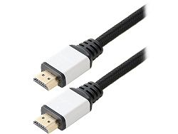 Przyłącze HDMI-HDMI SILVER proste 3.0m