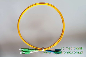 Patchcord ÅwiatÅowodowy LC-SC/APC OS2 9/125Âµm SM duplex dÅ.1m