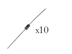 Opencircuit 1N5408 1000V 3A Rectifier diodes - 10 stuks