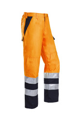 Trousers Andy Orange Navy Hi Vis Flame R