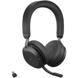Jabra 27599-999-899 Evolve2 75 On-ear headset Black Bluetooth Battery mute
