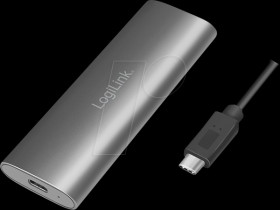 UA0389 External M.2 NVMe &amp; SATA HDD/SSD enclosure, USB 3.1, silver