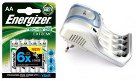 ładowarka N8168N + 4 x R6/AA Energizer 2300 Extreme