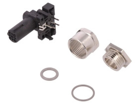 Złącze okrągłe M12 żeńskie kątowe montaż THT 4pin 250V T4145535041-001