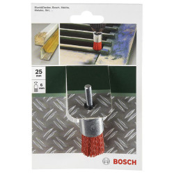 Bosch 2608622114 Wire Pencil Brush &#xD8; 15mm Steel Wire 0.2mm Shank &#xD8; 6mm