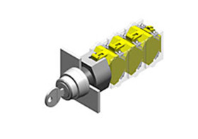 Przełącznik obrotowy kluczykowy 3-pozycyjny IP65 EAO