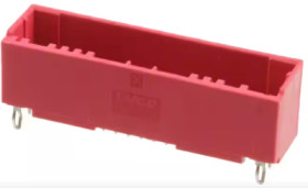 Pin header, 40 pole, pitch 2 mm, straight, red, 5-1871056-0