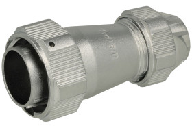 Wtyk; RJ45; WY24JRJ45TE; na przewód; proste; srebrno-czarny; skręcane; złocone; IP67; stop cynku chromowany; Weipu; RoHS