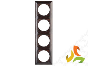 PERŁA Ramka 4 drewniana poczwórna wenge natura Ra-4PN ABEX