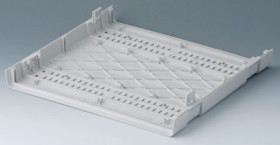 Enclosure shell, ABS, (W x H x D) 260 x 27 x 250 mm, 42 HP, gray white, A0114170