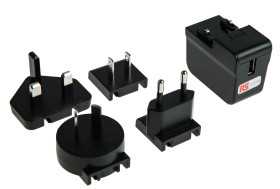 Adapter AC/DC Uwy 5V dc Iwy 1.5A USB typ A 7.5W, typ wtyczki: Wtyk europejski, australijski, brytyjski, amerykański