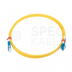 Patchcord światłowodowy FO SM LC/UPC-SC/UPC duplex 9/125 G.657A1 2.0mm bezhalogenowy LSOH żółty 1m PFOT