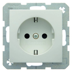 Gniazdo SCHUKO z podwyższoną ochroną styków śnieżnobiały połysk S.1/B.3/B.7 Glas 41238989