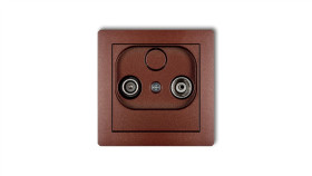 Deco Gniazdo Antenowe Rtv Przelotowe 9Db Brązowy Metalik 9Dg9p