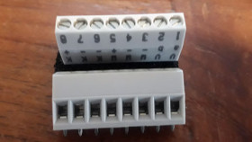 Blok terminal voor printmontage 8 grijs