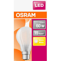 OSRAM 4058075114913 LED Retrofit CLASSIC A 6.5W 827 Frosted B22d Bulb