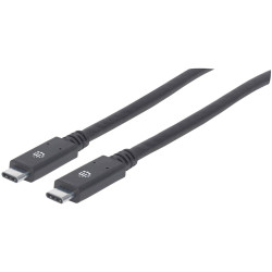 Manhattan 354905 USB 3.2 Gen 1 USB-C plug cable Black 2m