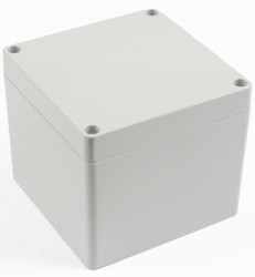 PC enclosure, (L x W x H) 105 x 105 x 90 mm, light gray (RAL 7035), IP68, 1554LA2GY