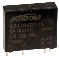 i-Autoc Kudom KSA240D2-12 PCB SSR 9-15VDC Input 48-280VAC 2A Load - Zero Cross