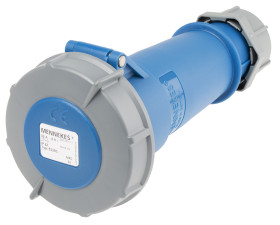 Złącze przemysłowe - zasilające 32A Gniazdo 230 V 3P Żeński MENNEKES Niebieski Montaż na kablu IP67