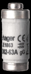 LE1863 Fuse insert D02 E18, 63 A, 400 V, gG, with indicator