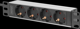 DN-95418 10" socket strip, 1U, 4-way