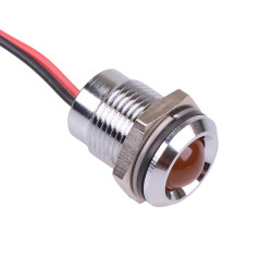 Q14P5CXXHO12E Hyper Bright Orange Prominent 14mm 12VDC LED Panel Indicator IP67 APEM