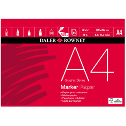Daler-Rowney Graphic Series Marker Pad A4 70G 50Sh
