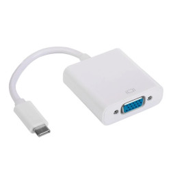 Konwerter adapter z kablem Akyga AK-AD-55 USB type C (m) / VGA (f) 15cm