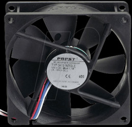 3412NG Axial fan,12V DC, 92 x 92 x 25 mm, rpm: 2700