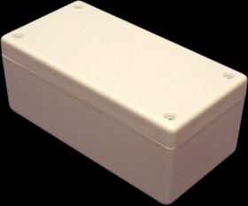 ABS enclosure, (L x W x H) 132 x 66 x 43 mm, light gray (RAL 7035), IP54, 1594DGY