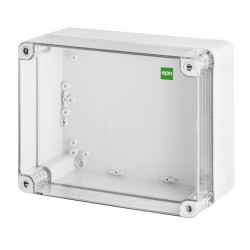 Puszka n/t Industrial 270x220x126 szara IP65 pokrywa transparentna 2720-01 EPN