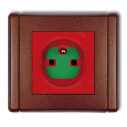 FLEXI Gniazdo pojedyncze z/u DATA z kluczem czerwony 9FGZK