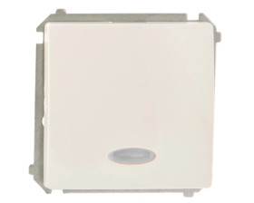 Simon Basic Łącznik jednobiegunowy z podświetleniem, szybkozłącza, biały BMW1L.01/11