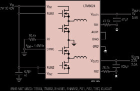 40V, Dual 3.5A or Single 7A Silent Switcher μModule Regulator