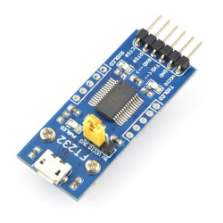 Konwerter USB-UART FTDI FT232RL - gniazdo microUSB - Waveshare 11324
