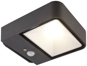 Solarna lampka punktowa, naścienna z czujnikiem ruchu Megatron Wandia MT70019 2 W czarny