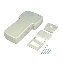 Obudowa do urządzeń przenośnych, IP54, 210 x 110 x 41mm, materiał: ABS, kolor: Szary, z miejscem na wyświetlacz, z