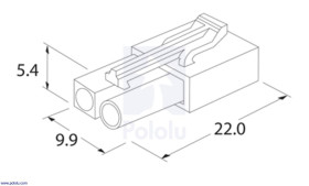 Pololu Mini Tamiya Connector Pack, Female