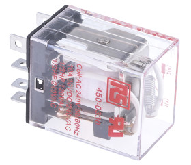 Przekaźnik mocy 240V ac DPDT RS PRO 1.2W, Wciskane 15700Ω Styk płytki drukowanej