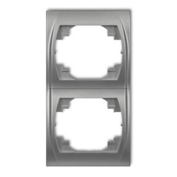 LOGO Ramka pionowa podwójna srebrny metalik 7LRV-2