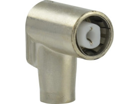 Gniazdo antenowe IEC TV nakręcane kątowe TELMOR na przewód RG6